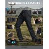 imageCQR Mens Motion Utility Casual Pants Regular Fit Lightweight Work Pants Water Resistant Outdoor Stretch Pants with PocketsVenture Black