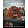 imageCQR Mens Flannel Lined Shirt Jackets Long Sleeved Rugged Plaid Cotton Brushed Suede Shirt JacketStealth Copper Brown  Folk Tale