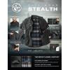 imageCQR Mens Flannel Lined Shirt Jackets Long Sleeved Rugged Plaid Cotton Brushed Suede Shirt JacketStealth Night Sky