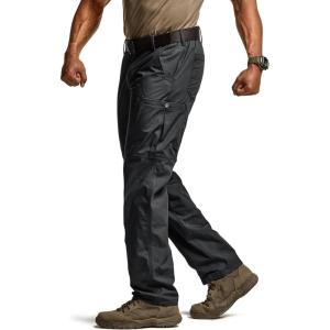imageCQR Mens Military Cargo Pants Water Resistant Ripstop Army Combat Tactical Pants Outdoor Hunting Hiking EDC Work PantsHauler Black