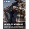 imageCQR Mens Plaid Flannel Shirt Jacket Long Sleeve Soft Warm SherpaQuilted Lined Jacket Outdoor Button UpZipFront JacketStealth Aged Barrel