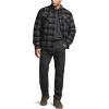 imageCQR Mens Plaid Flannel Shirt Jacket Long Sleeve Soft Warm SherpaQuilted Lined Jacket Outdoor Button UpZipFront JacketStealth Coal Miner