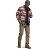 imageCQR Mens Plaid Flannel Shirt Jacket Long Sleeve Soft Warm SherpaQuilted Lined Jacket Outdoor Button UpZipFront JacketStealth Folk Tale