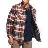 imageCQR Mens Plaid Flannel Shirt Jacket Long Sleeve Soft Warm SherpaQuilted Lined Jacket Outdoor Button UpZipFront JacketStealth Folk Tale