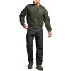 imageCQR Mens Casual Bomber Jacket Outdoor FallWinter ZipUp Windbreaker Water Resistant Padded MA1 Flight Jacket with PocketNavigator Af Army Green