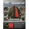 imageCQR Mens Casual Bomber Jacket Outdoor FallWinter ZipUp Windbreaker Water Resistant Padded MA1 Flight Jacket with PocketNavigator Af Army Green
