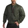 imageCQR Mens Casual Bomber Jacket Outdoor FallWinter ZipUp Windbreaker Water Resistant Padded MA1 Flight Jacket with PocketNavigator Af Army Green