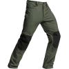 imageCQR Mens Softshell Fleece Lined Winter Hiking Pants Water Resistant Insulated Thermal Outdoor Tactical Warm Snow Ski PantsExpedition Olive