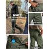 imageCQR Mens Softshell Fleece Lined Winter Hiking Pants Water Resistant Insulated Thermal Outdoor Tactical Warm Snow Ski PantsExpedition Olive