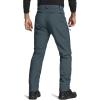 imageCQR Mens Softshell Fleece Lined Winter Hiking Pants Water Resistant Insulated Thermal Outdoor Tactical Warm Snow Ski PantsSide Zipper Pocket Grey