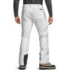 imageCQR Mens Softshell Fleece Lined Winter Hiking Pants Water Resistant Insulated Thermal Outdoor Tactical Warm Snow Ski PantsTeton Alpha White