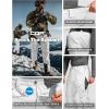 imageCQR Mens Softshell Fleece Lined Winter Hiking Pants Water Resistant Insulated Thermal Outdoor Tactical Warm Snow Ski PantsTeton Alpha White