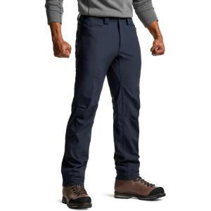 imageCQR Mens Softshell Fleece Lined Winter Hiking Pants Water Resistant Insulated Thermal Outdoor Tactical Warm Snow Ski PantsRecon Operator Navy