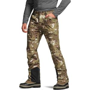 imageCQR Mens Softshell Fleece Lined Winter Hiking Pants Water Resistant Insulated Thermal Outdoor Tactical Warm Snow Ski PantsTeton Alpha Utility Camo