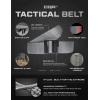 imageCQR Tactical Belt Military Style Heavy Duty Belt Webbing EDC QuickRelease BuckleDura Nylon Grey