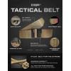 imageCQR Tactical Belt Military Style Heavy Duty Belt Webbing EDC QuickRelease BuckleDura Nylon Khaki