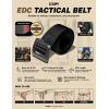 imageCQR Tactical Belt Military Style Heavy Duty Belt Webbing EDC QuickRelease BuckleFlex Poly Black