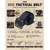 imageCQR Tactical Belt Military Style Heavy Duty Belt Webbing EDC QuickRelease BuckleFlex Poly Police Navy