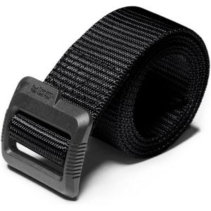 imageCQR Tactical Belt Military Style Heavy Duty Belt Webbing EDC QuickRelease BuckleFlex Poly Black