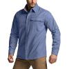 imageCQR Mens 100 All Cotton Button Down Flannel Shirts Long Sleeve Brushed Warm Soft Casual Outdoor Plaid ShirtCorduroy French Blue