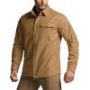 imageCQR Mens 100 All Cotton Button Down Flannel Shirts Long Sleeve Brushed Warm Soft Casual Outdoor Plaid ShirtCorduroy Wheat Brown