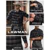 imageCQR Mens 100 All Cotton Button Down Flannel Shirts Long Sleeve Brushed Warm Soft Casual Outdoor Plaid ShirtPlaid Coal Miner