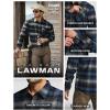 imageCQR Mens 100 All Cotton Button Down Flannel Shirts Long Sleeve Brushed Warm Soft Casual Outdoor Plaid ShirtPlaid Night Sky