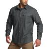 imageCQR Mens 100 All Cotton Button Down Flannel Shirts Long Sleeve Brushed Warm Soft Casual Outdoor Plaid ShirtSuede Grey