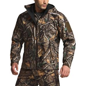 imageCQR Mens Hooded Tactical Softshell Jacket Water Resistant Fleece Lined Hoodie Winter Outdoor Hunting Hiking Rain WindOperator Hunting Camo