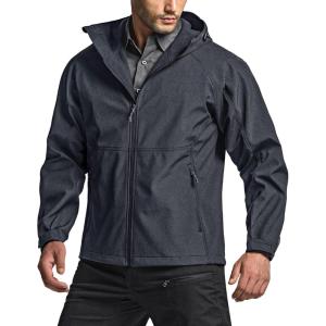 imageCQR Mens Hooded Tactical Softshell Jacket Water Resistant Fleece Lined Hoodie Winter Outdoor Hunting Hiking Rain WindStealth Heather Dark Grey