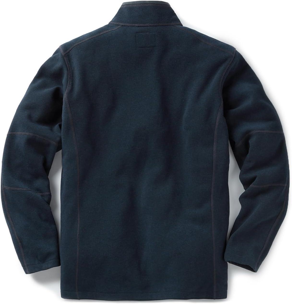 imageCQR Mens Thermal Fleece Quarter Zip Sweater Outdoor Lightweight Long Sleeve Pullover Casual Mock Neck Polo SweatersCovert Navy