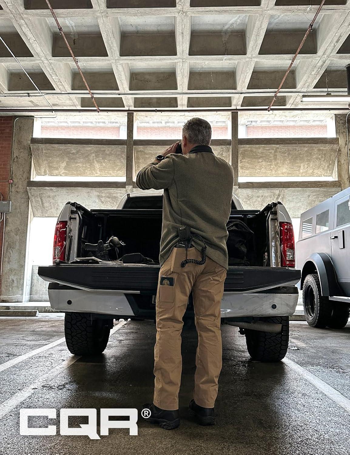 imageCQR Mens Thermal Fleece Quarter Zip Sweater Outdoor Lightweight Long Sleeve Pullover Casual Mock Neck Polo SweatersCovert Oatmeal