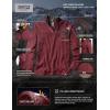 imageCQR Mens Thermal Fleece Quarter Zip Sweater Outdoor Lightweight Long Sleeve Pullover Casual Mock Neck Polo SweatersCrest Wine