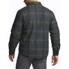 imageCQR Mens Sherpa Lined Cotton Flannel Shirt Jacket Long Sleeve Warm Winter Outdoor Plaid Button Up Jacket Coat with PocketsStealth Amazon Grey