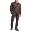 imageCQR Mens Sherpa Lined Cotton Flannel Shirt Jacket Long Sleeve Warm Winter Outdoor Plaid Button Up Jacket Coat with PocketsStealth Harvest