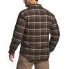 imageCQR Mens Sherpa Lined Cotton Flannel Shirt Jacket Long Sleeve Warm Winter Outdoor Plaid Button Up Jacket Coat with PocketsStealth Hickory Green