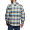 imageCQR Mens Flannel Shirt Jacket Long Sleeve Winter Warm Outdoor Casual Plaid Jacket Coat with PocketsSherpa Check Seashore