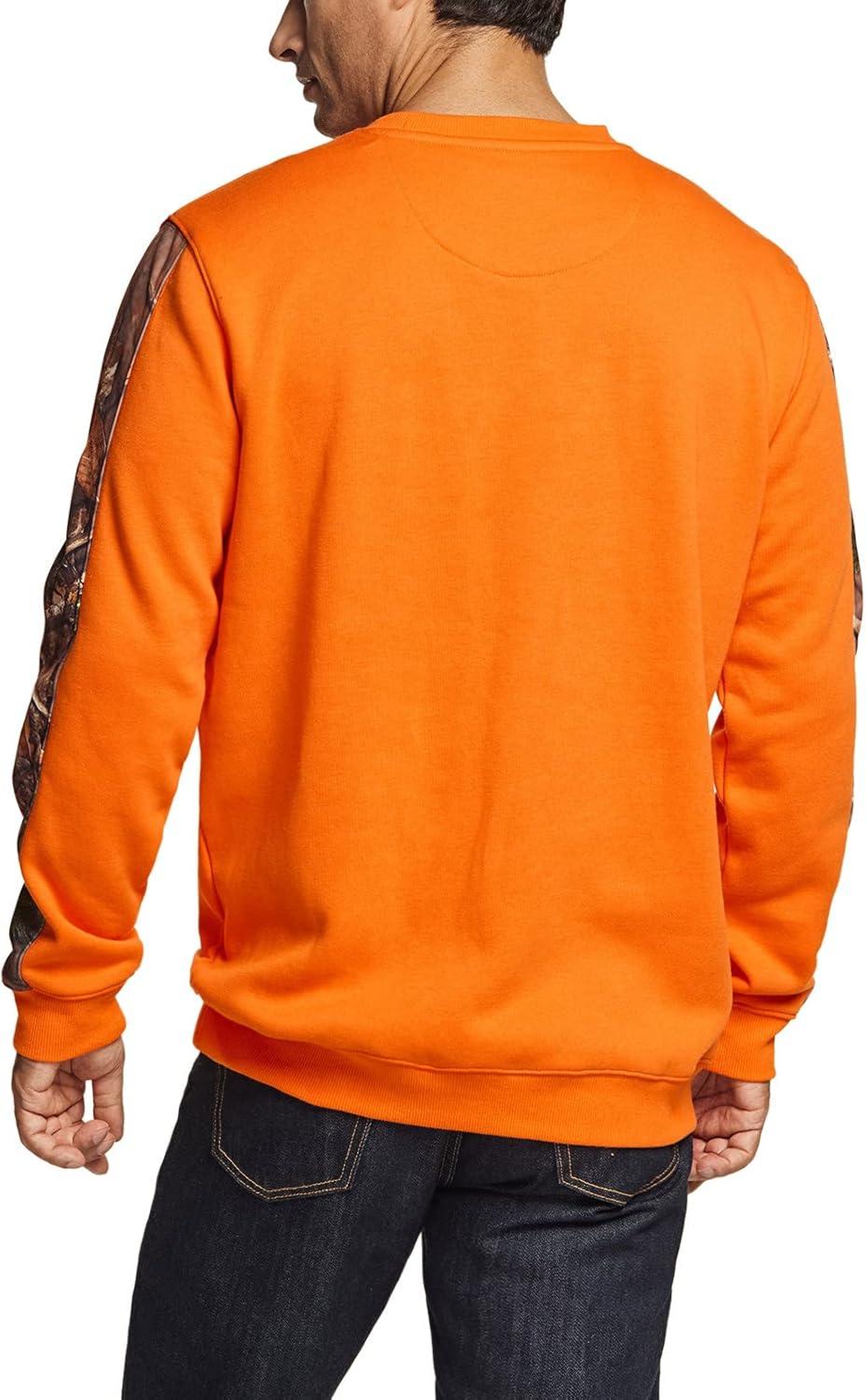 imageCQR Mens Fleece Crewneck Sweatshirt Winter Outdoor Performance Pullover Crew Fleece Lined Hunting Sweatshirts