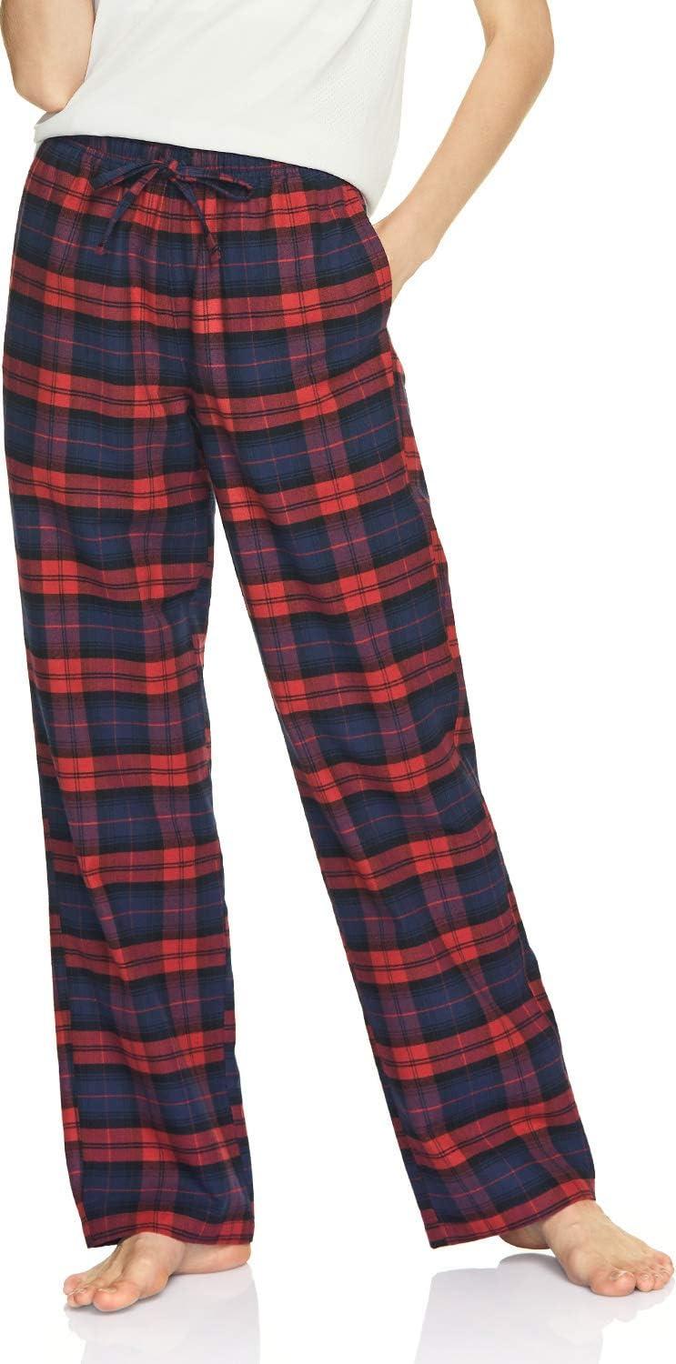 imageCQR Womens 100 Cotton Flannel Plaid Pajama Pants Brushed Soft Lounge ampamp Sleepwear PJ Bottoms with Pockets