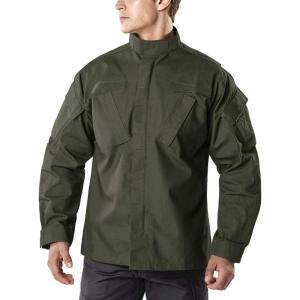 imageCQR Mens Combat Military Jacket Water Resistant Ripstop Army Fatigue Field Jacket Outdoor EDC Tactical ACU Coat