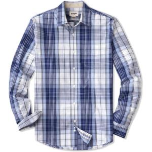 imageCQR Mens Regular Fit Long Sleeve Shirts 100 Cotton ButtonUp Casual Poplin Shirt