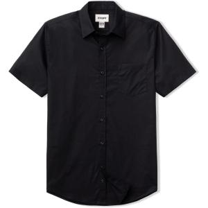 imageCQR Mens Regular Fit Short Sleeve Shirts 100 Cotton ButtonUp Casual Poplin Shirt