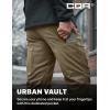 imageCQR Mens Winter Fleece Lined Pants WaterResistant Outdoor Stretch Work Pants Windproof Casual Pants with PocketsBrume Pale Khaki