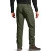 imageCQR Mens Winter Fleece Lined Pants WaterResistant Outdoor Stretch Work Pants Windproof Casual Pants with PocketsBrume Storm Green