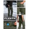 imageCQR Mens Winter Fleece Lined Pants WaterResistant Outdoor Stretch Work Pants Windproof Casual Pants with PocketsBrume Storm Green