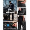imageCQR Mens Winter Fleece Lined Pants WaterResistant Outdoor Stretch Work Pants Windproof Casual Pants with PocketsNylon Fleece Cargo Black
