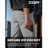 imageCQR Mens Winter Fleece Lined Pants WaterResistant Outdoor Stretch Work Pants Windproof Casual Pants with PocketsNylon Fleece Cargo Charcoal