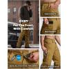 imageCQR Mens Winter Fleece Lined Pants WaterResistant Outdoor Stretch Work Pants Windproof Casual Pants with PocketsNylon Fleece Cargo Muddy