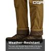 imageCQR Mens Winter Fleece Lined Pants WaterResistant Outdoor Stretch Work Pants Windproof Casual Pants with PocketsNylon Fleece Cargo Muddy
