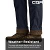 imageCQR Mens Winter Fleece Lined Pants WaterResistant Outdoor Stretch Work Pants Windproof Casual Pants with PocketsNylon Fleece Cargo Operator Navy